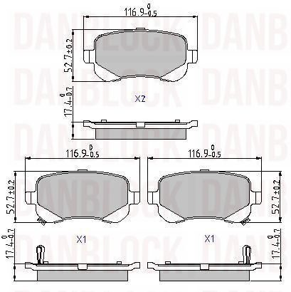 Brake Pad Set, disc brake (DB 510758)