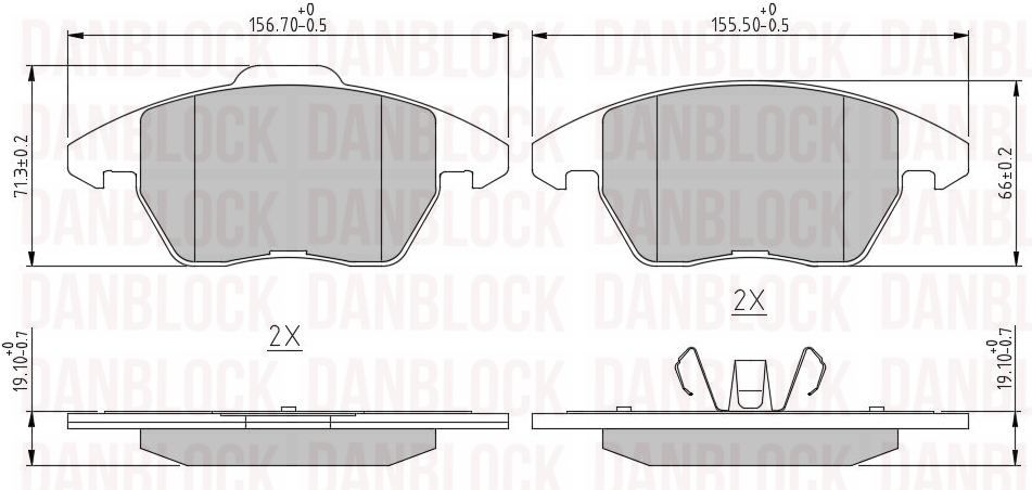 Brake Pad Set, disc brake (DB 510238)