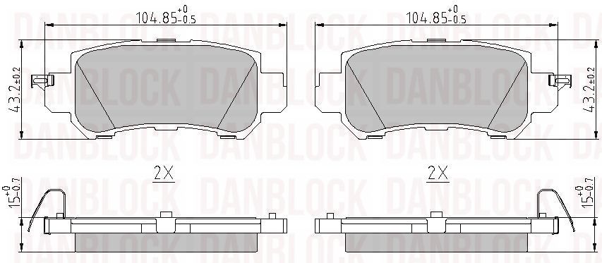Brake Pad Set, disc brake (DB 511052)