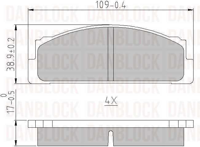 Brake Pad Set, disc brake (DB 511078)