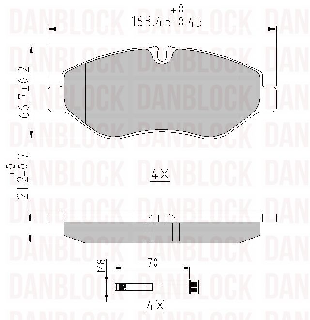 Brake Pad Set, disc brake (DB 510610)