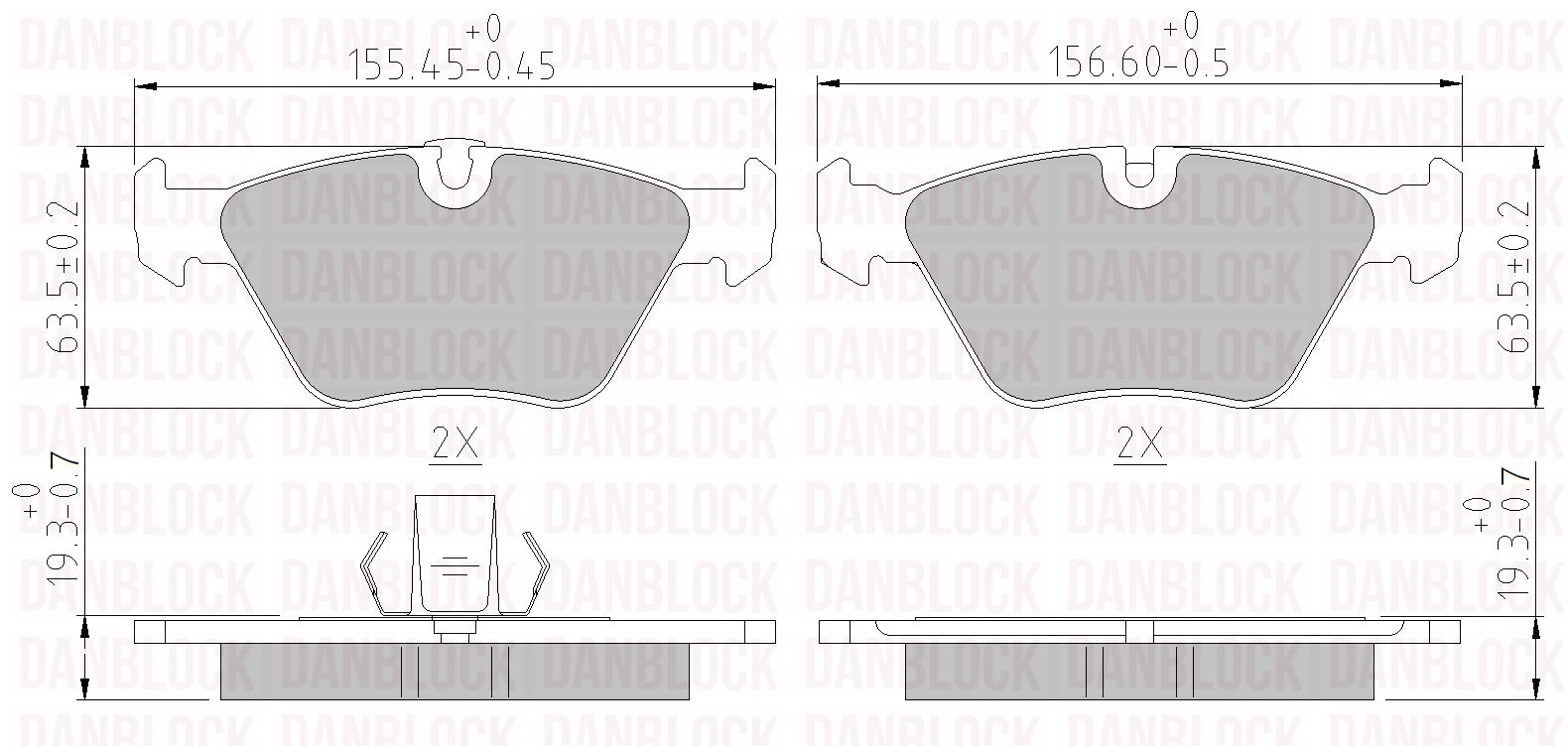 Brake Pad Set, disc brake (DB 510289)