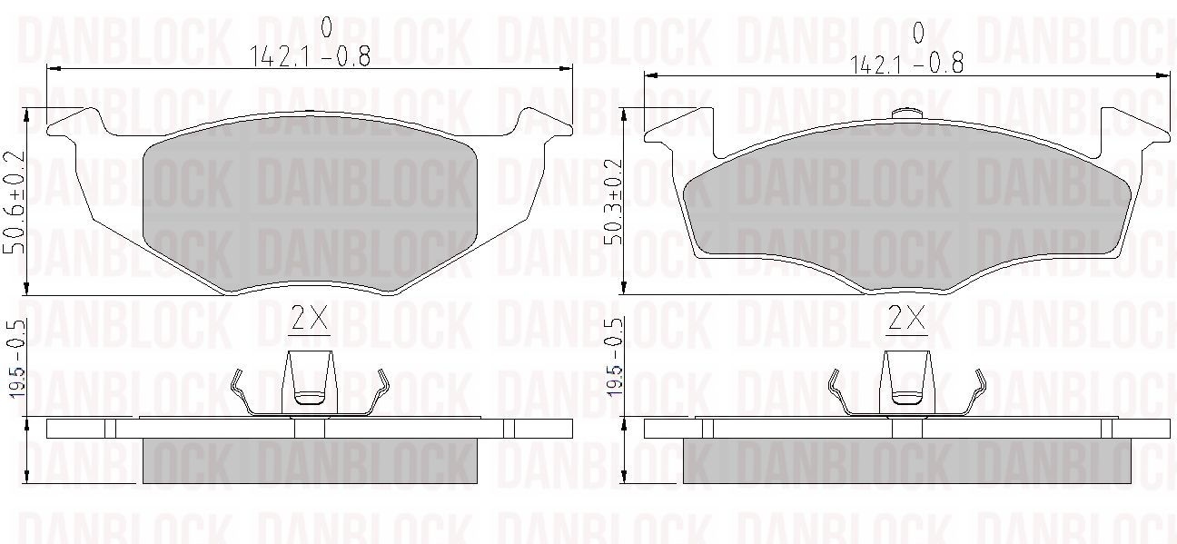 Brake Pad Set, disc brake (DB 510308)