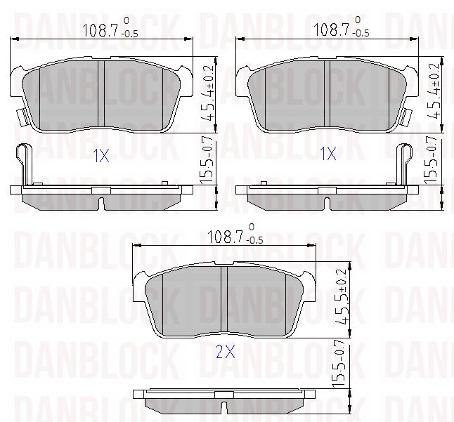 Brake Pad Set, disc brake (DB 510406)