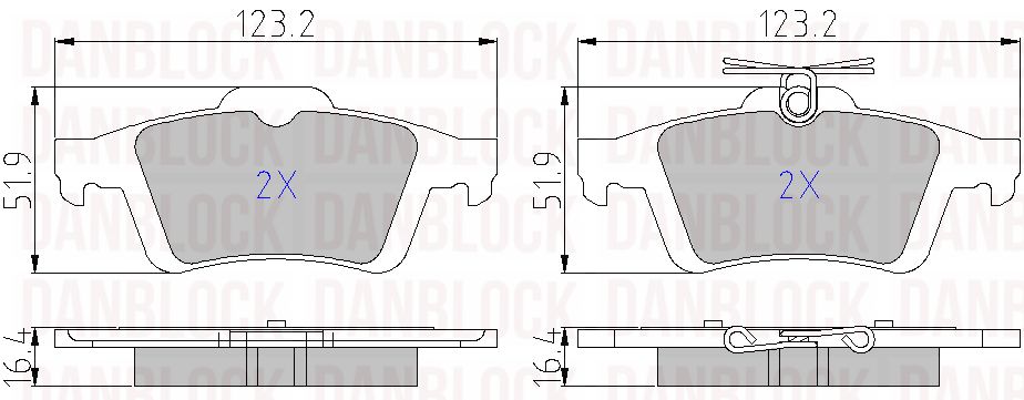 Brake Pad Set, disc brake (DB 510529)