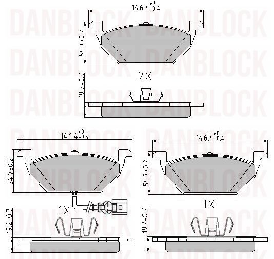 Brake Pad Set, disc brake (DB 510383)