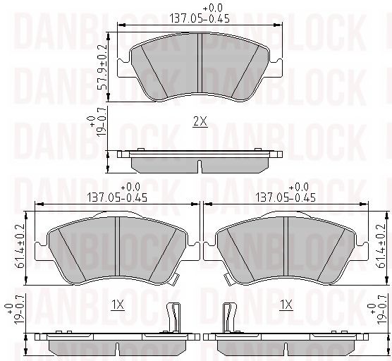 Brake Pad Set, disc brake (DB 510606)