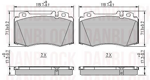 Brake Pad Set, disc brake (DB 511206)