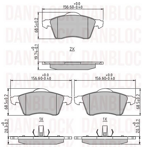 Brake Pad Set, disc brake (DB 510318)