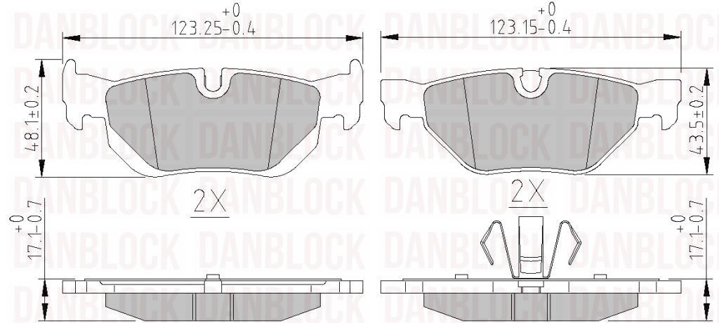 Brake Pad Set, disc brake (DB 510489)