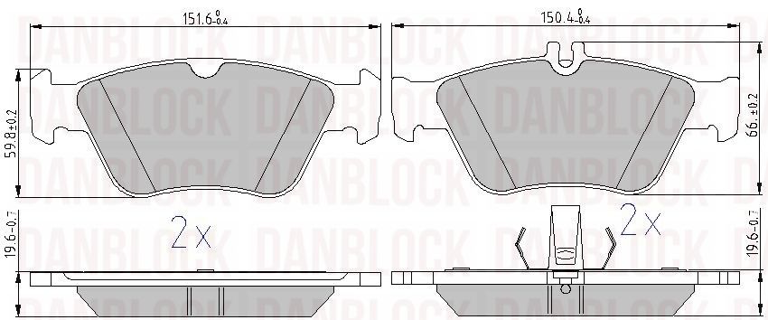 Brake Pad Set, disc brake (DB 510293)