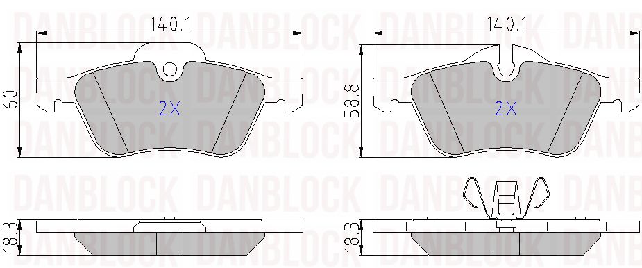 Brake Pad Set, disc brake (DB 510455)