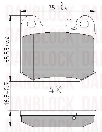 Brake Pad Set, disc brake (DB 510805)