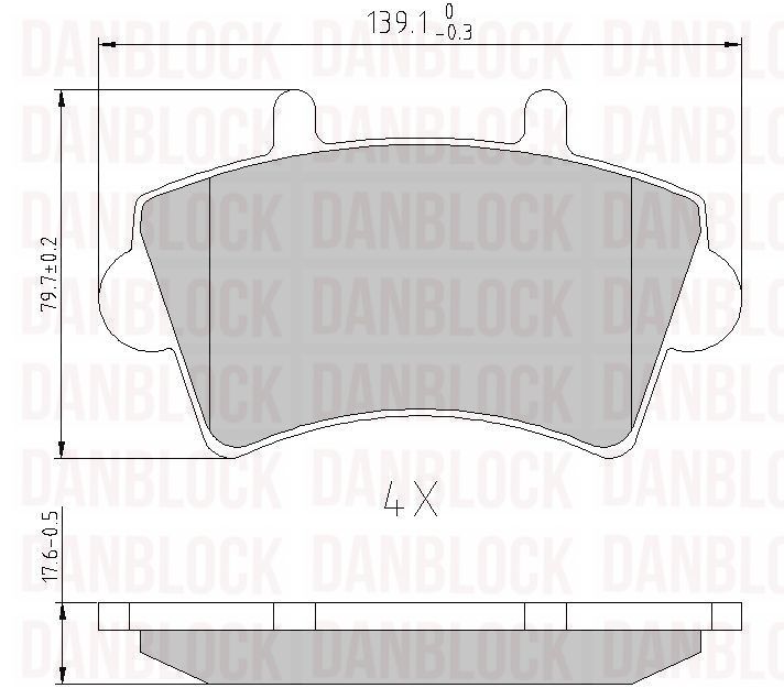 Brake Pad Set, disc brake (DB 510368)