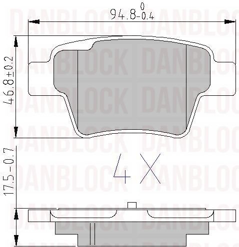 Brake Pad Set, disc brake (DB 510763)