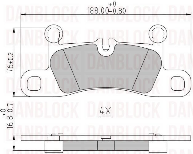 Brake Pad Set, disc brake (DB 510798)