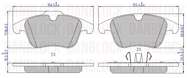 Brake Pad Set, disc brake (DB 510526)