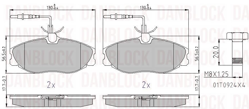 Brake Pad Set, disc brake (DB 510292)