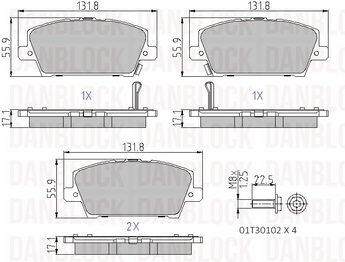 Brake Pad Set, disc brake (DB 510534)