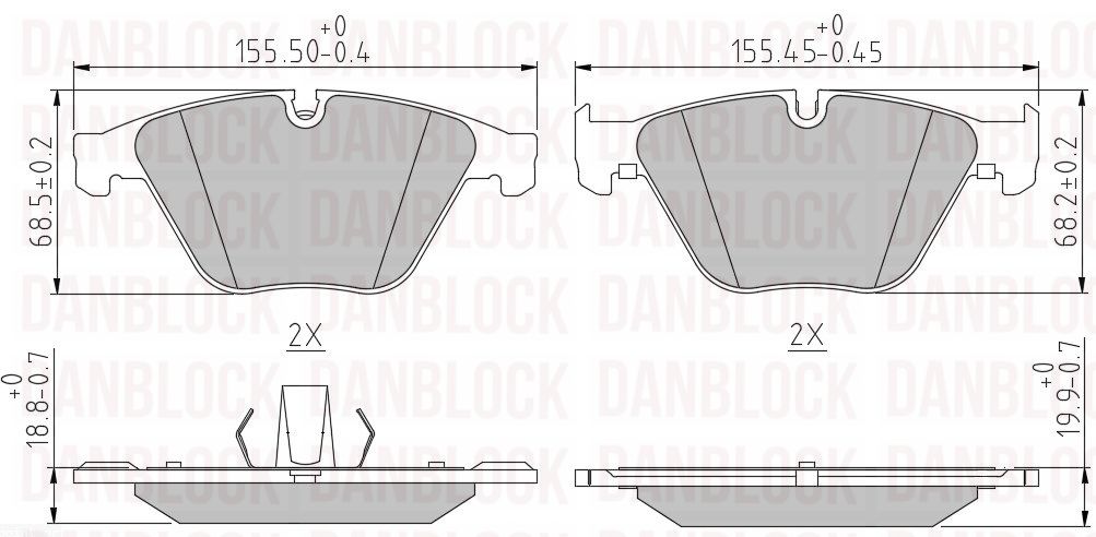 Brake Pad Set, disc brake (DB 510804)