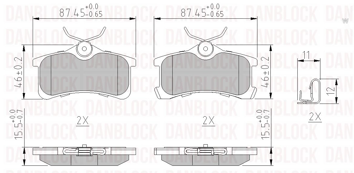 Brake Pad Set, disc brake (DB 510778)