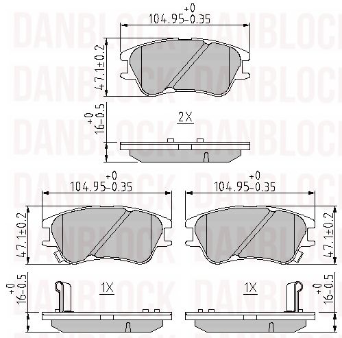 Brake Pad Set, disc brake (DB 510427)