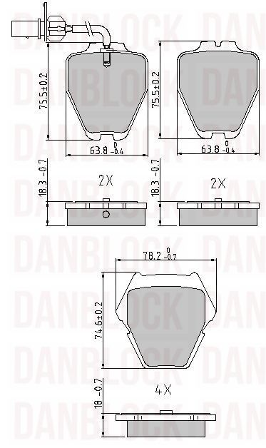 Brake Pad Set, disc brake (DB 510577)
