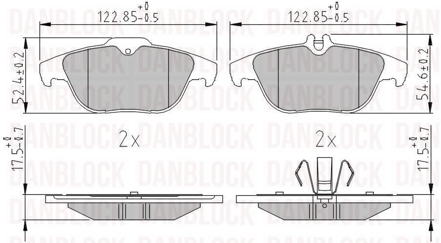 Brake Pad Set, disc brake (DB 511364)