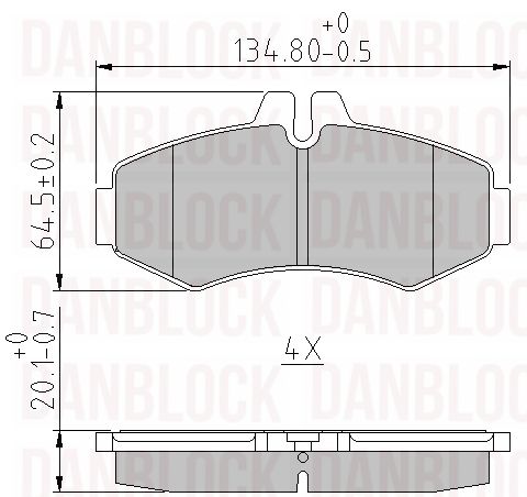 Brake Pad Set, disc brake (DB 510357)