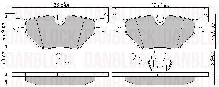 Brake Pad Set, disc brake (DB 510290)