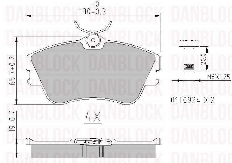 Brake Pad Set, disc brake (DB 510264)