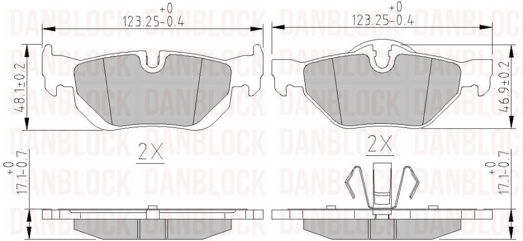 Brake Pad Set, disc brake (DB 510509)
