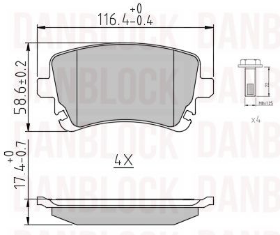 Brake Pad Set, disc brake (DB 510478)