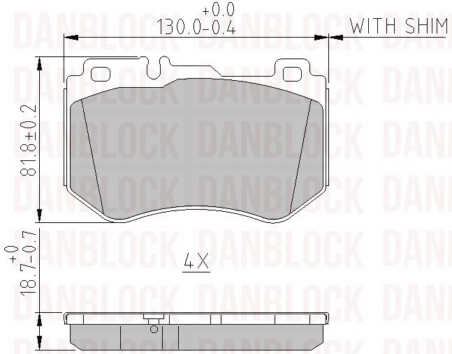 Brake Pad Set, disc brake (DB 511188)