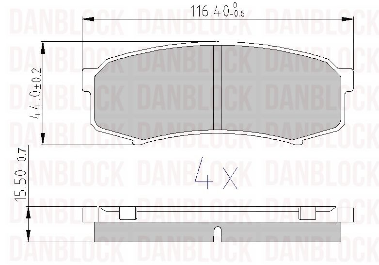 Brake Pad Set, disc brake (DB 511032)