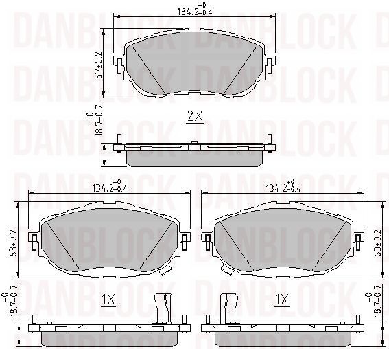 Brake Pad Set, disc brake (DB 511174)