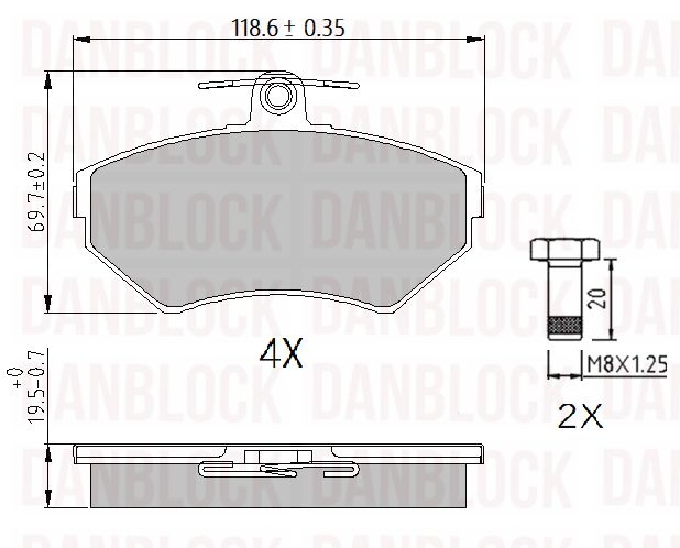 Brake Pad Set, disc brake (DB 510317)