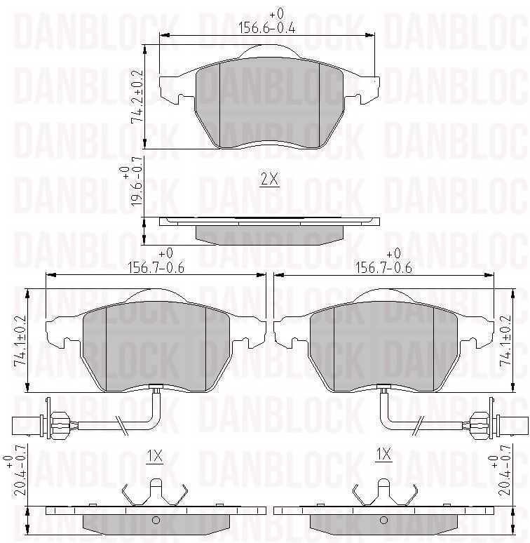 Brake Pad Set, disc brake (DB 510243)
