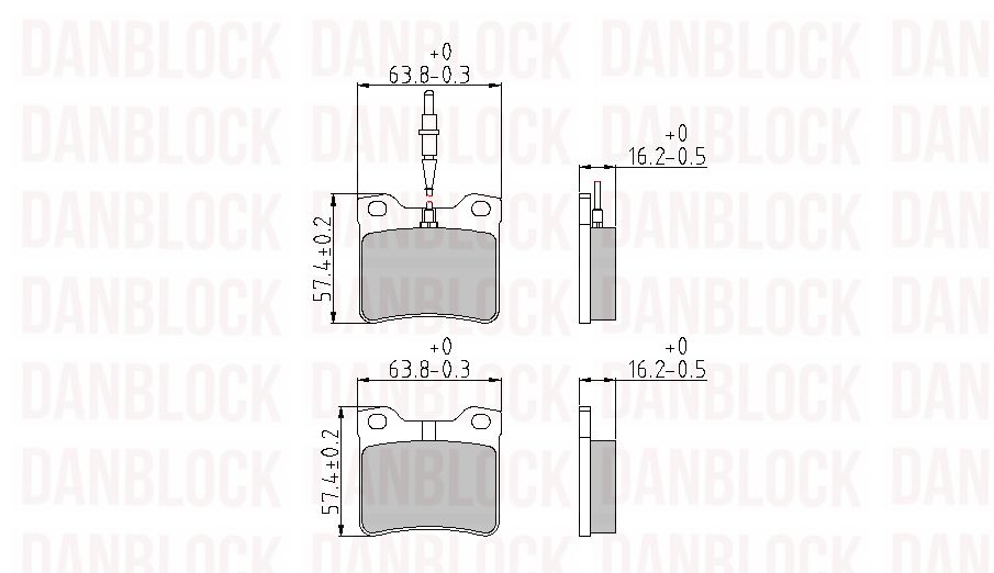 Brake Pad Set, disc brake (DB 510081)