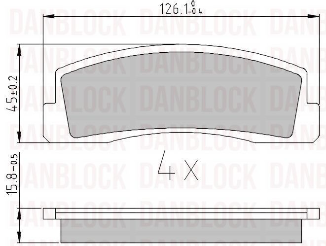 Brake Pad Set, disc brake (DB 510024)