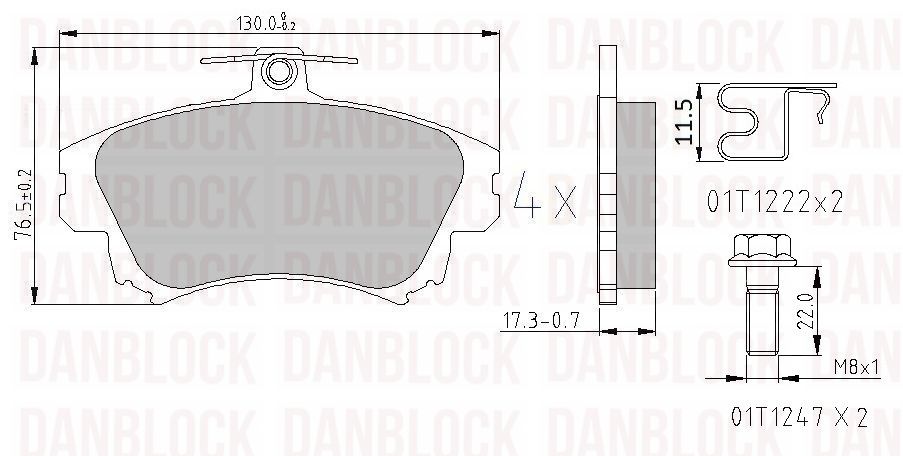 Brake Pad Set, disc brake (DB 510354)