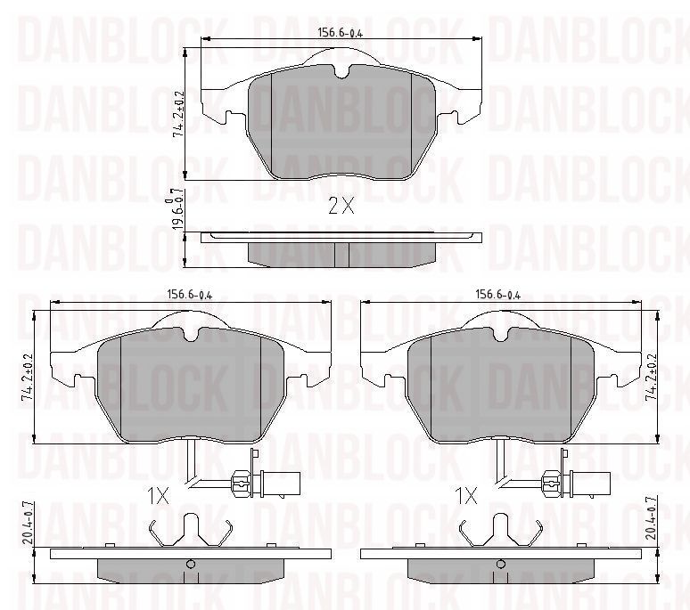 Brake Pad Set, disc brake (DB 510343)