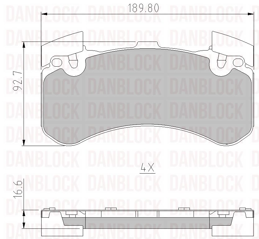 Brake Pad Set, disc brake (DB 510915)
