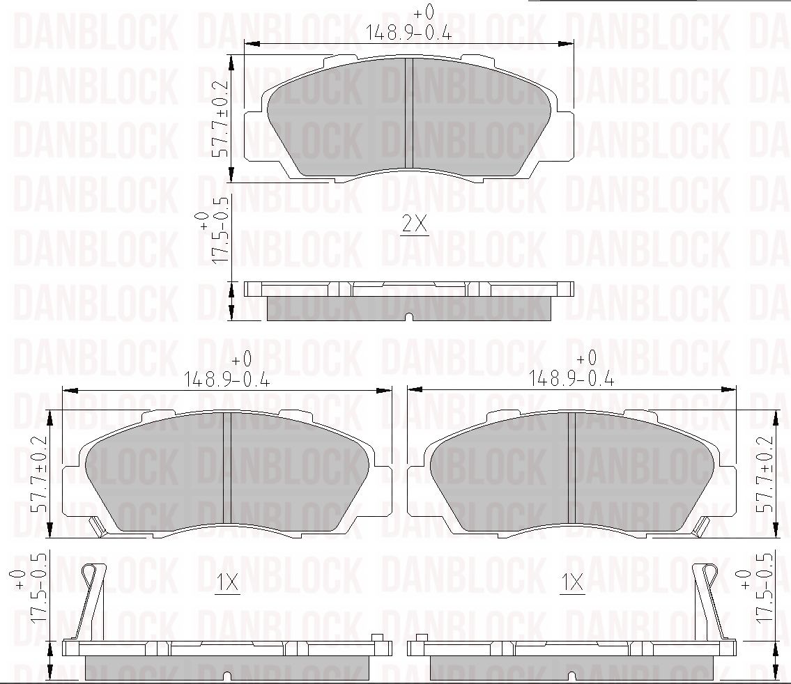 Brake Pad Set, disc brake (DB 510157)