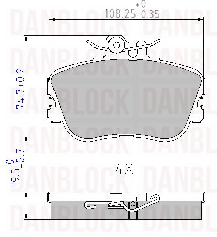 Brake Pad Set, disc brake (DB 510171)