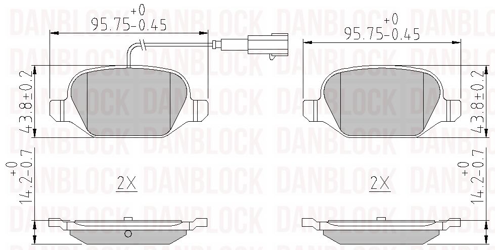 Brake Pad Set, disc brake (DB 510910)