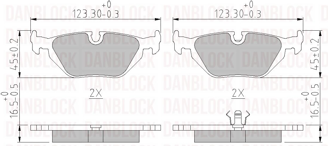 Brake Pad Set, disc brake (DB 510117)