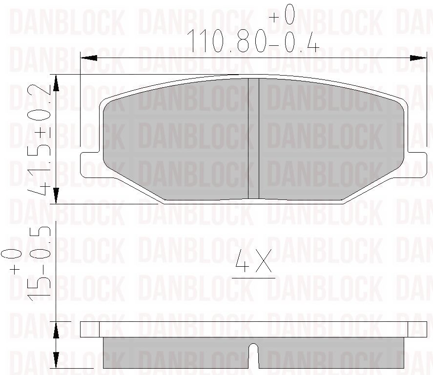 Brake Pad Set, disc brake (DB 510286)