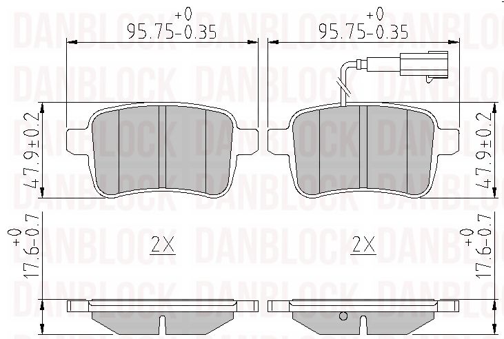 Brake Pad Set, disc brake (DB 511225)