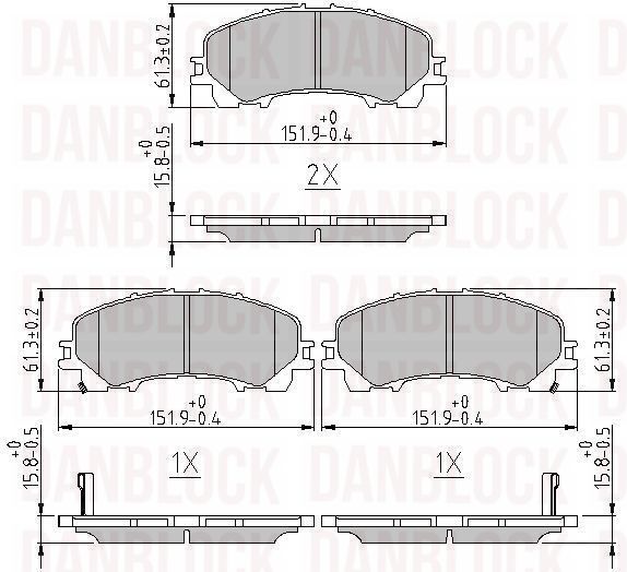 Brake Pad Set, disc brake (DB 511261)